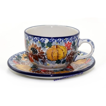 Filiżanka 0,2L + spodek dek. U4741X Dynie